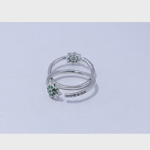 Green Star Silver 925 Toe Ring