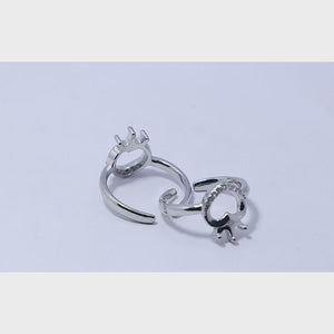 Crowning Heart Silver 925 Toe Ring