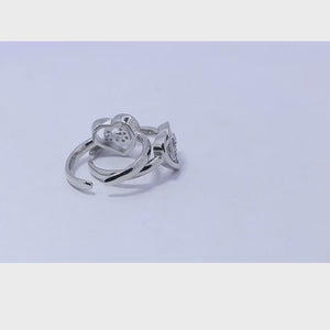 Blingy Heart Silver 925 Toe Ring