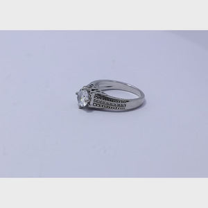 Evie White Silver 925 Ring