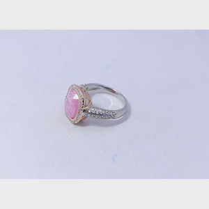 Korean Pink Marble Silver 925 Ring