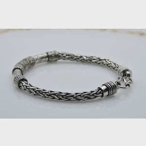 Knitted Oxidized Silver 925 Bracelets