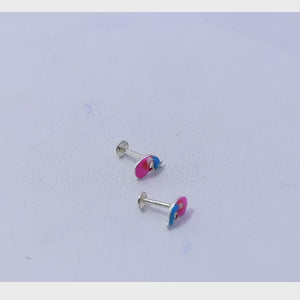 Gouldian finch Silver 925 Studs